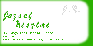 jozsef miszlai business card